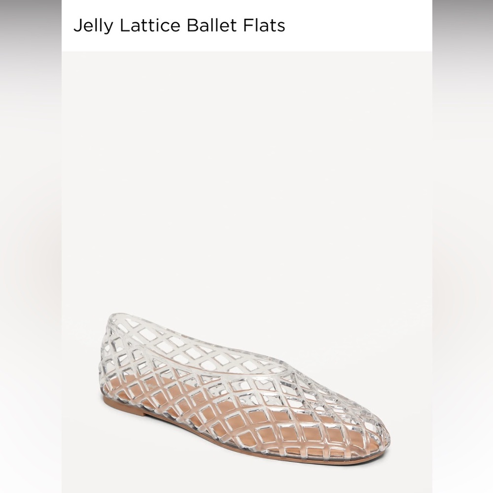 Old Navy Jelly Sandals Clear Lattice Flats Slip On Shoes Jellies Retro 🏖️💎